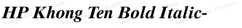 HP Khong Ten Bold Italic字体转换